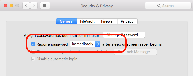 Вимагати пароль OS X