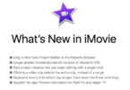 iMovie for macOS - Érintősáv támogatás és új funkciók