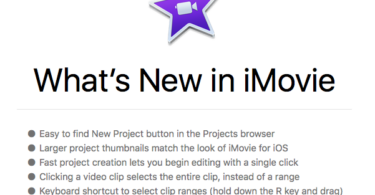iMovie 용 macOS - 터치 바 지원 및 새로운 기능