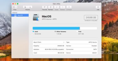 Прочистващо се дисково пространство Mac