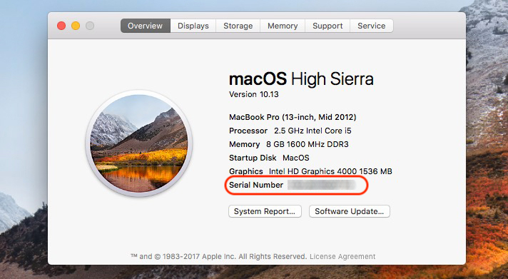 How to Find a Serial Number of a Mac / MacBook, even if it was stolen