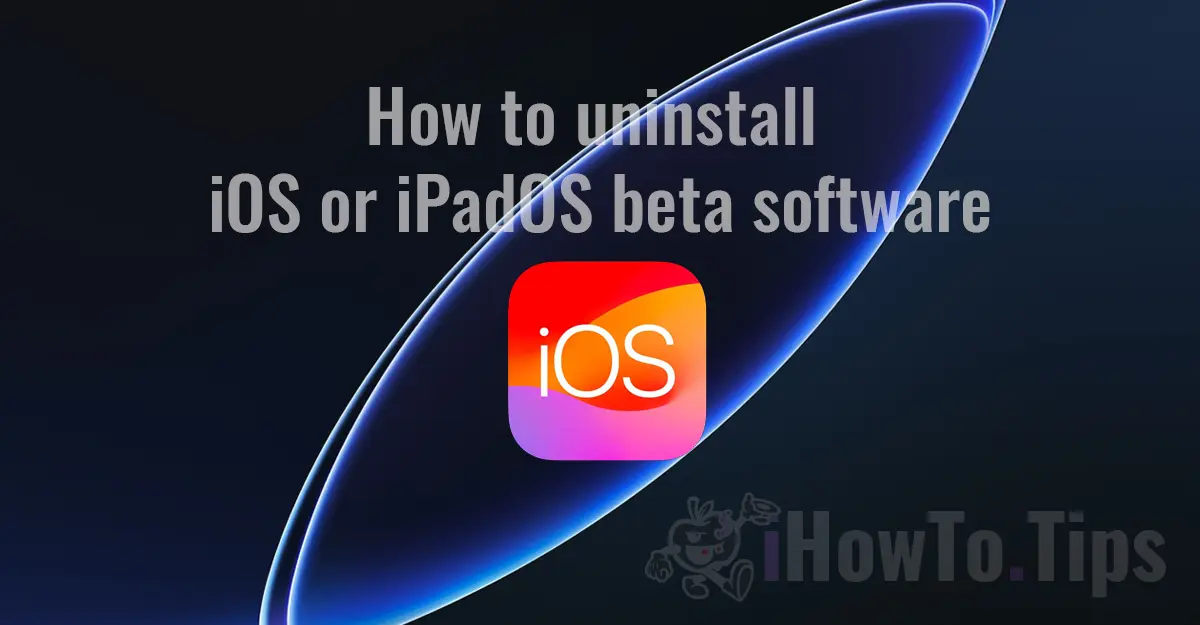 Cum revii de la iPadOS sau iOS beta la versiunea stabilă?