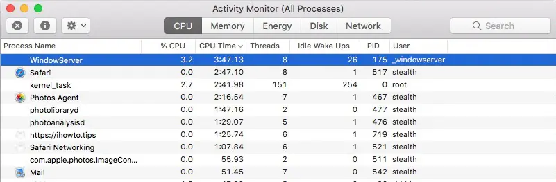 Wat het is WindowServer en waarom het veel CPU- en RAM-bronnen verbruikt macOS