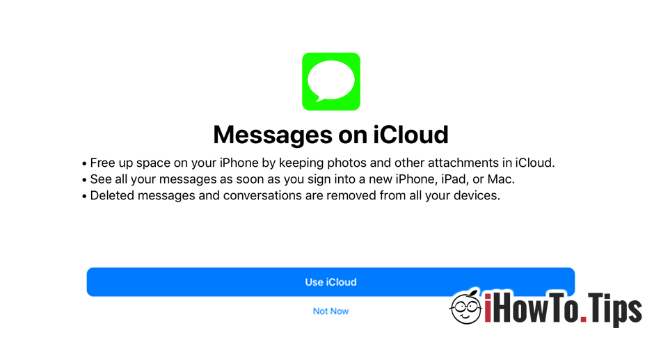 הודעות פועלות iCloud