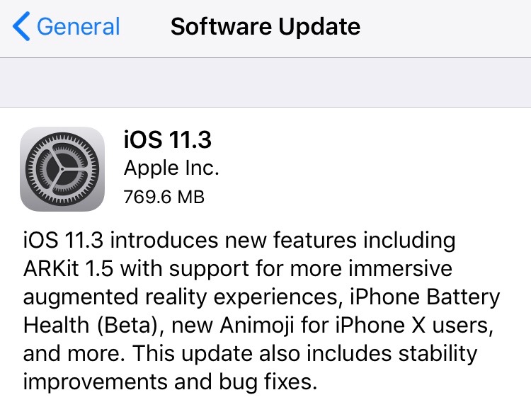 Update software iPhone and iPad - iOS 11.3 - Features and Installation