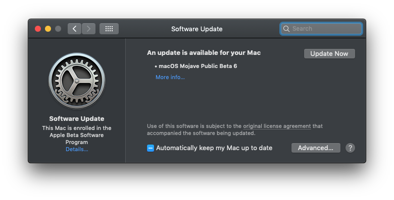 macOS Mojave — nowości wprowadzone do wersji Beta 6