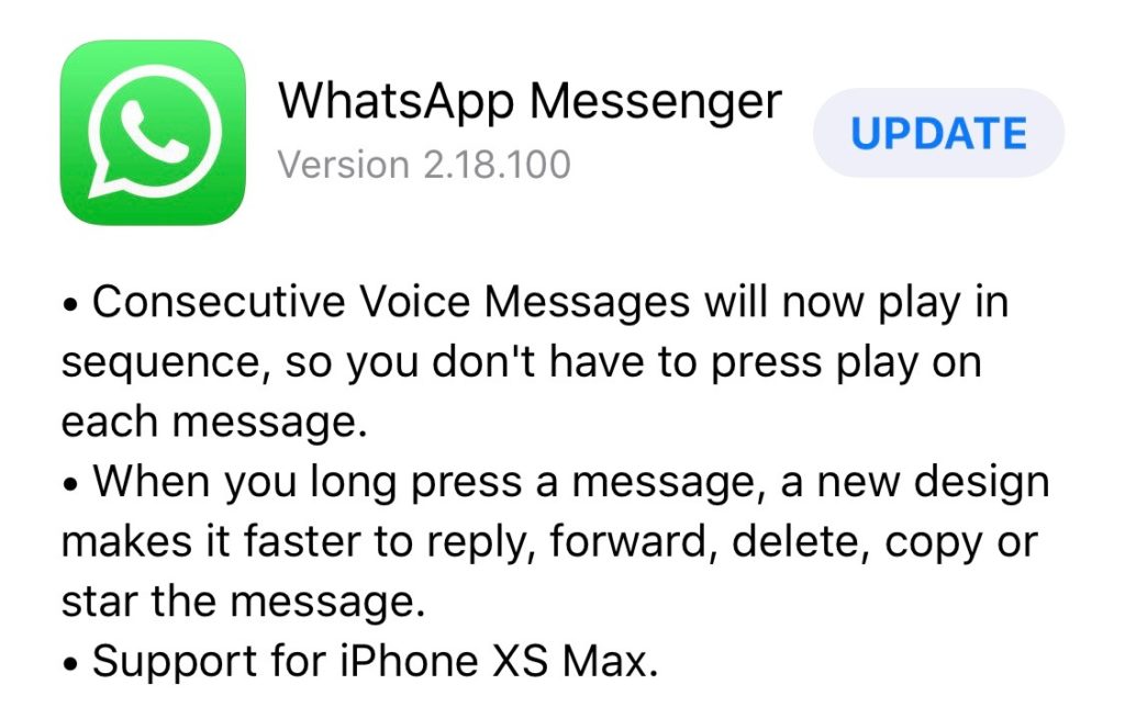 WhatsApp Messenger Auto Play All Voice Messages