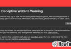 Deceptive Website Warning