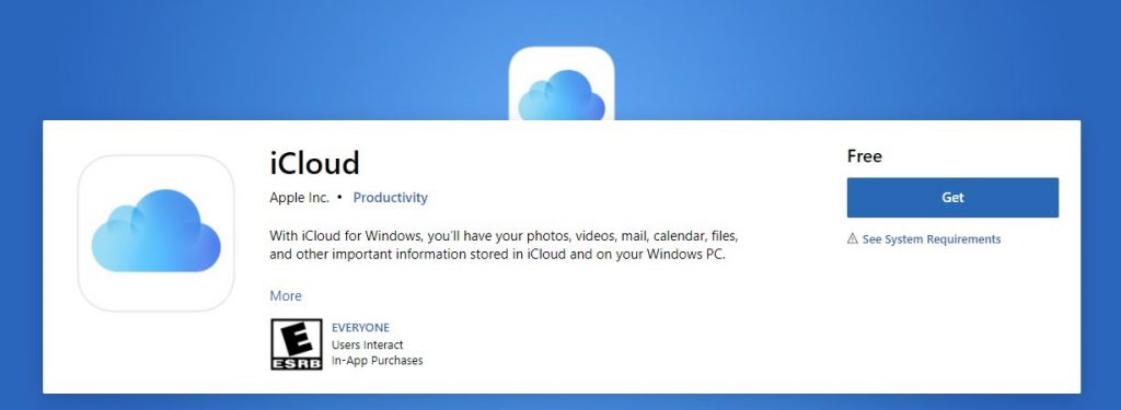 iCloud マイクロソフト