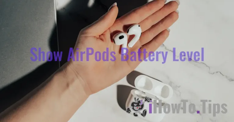 AirPods'u göster Battery seviye