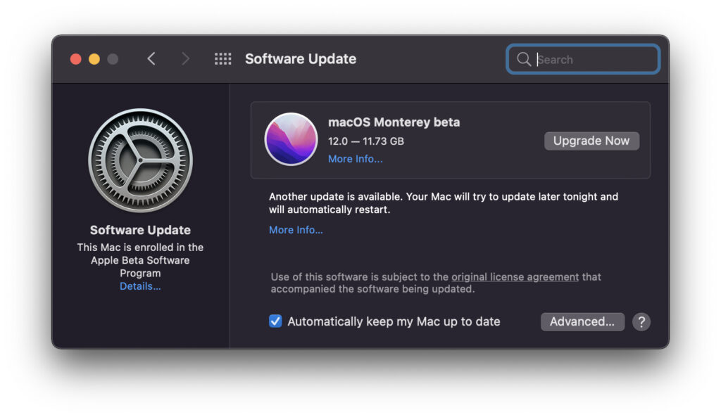 macOS Monterey Upgrade