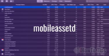 mobileassetd يستهلك موارد CPU عالية - استخدام عالي لوحدة المعالجة المركزية