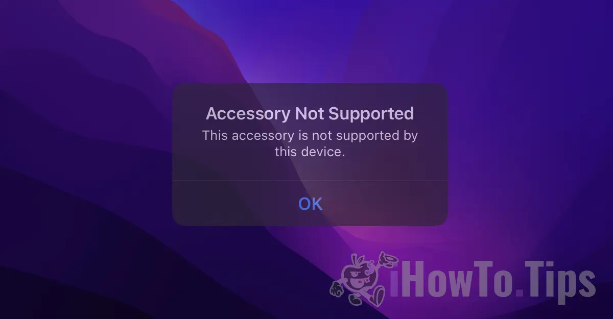 Accessory Not Supported באייפד ובאייפון