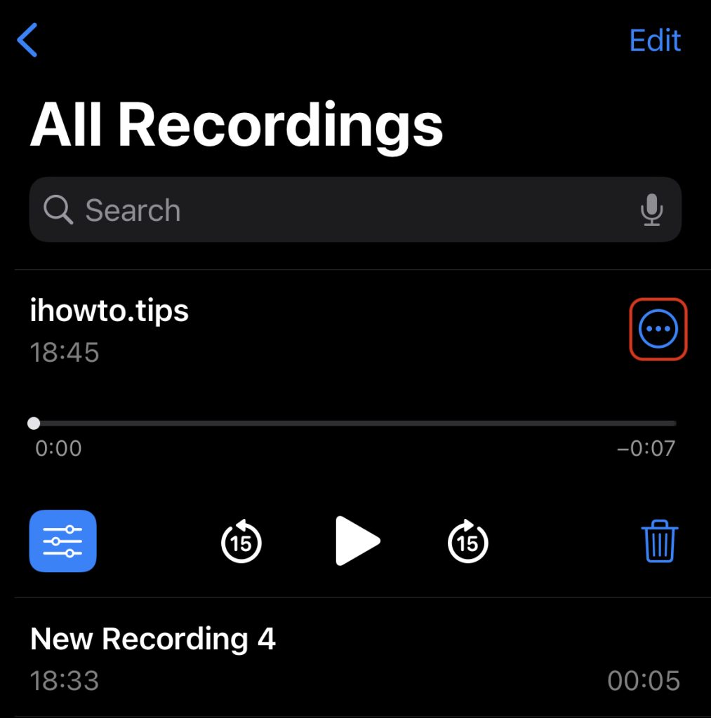 Επεξεργασία φωνητικών σημειώσεων ενεργοποιημένη iPhone