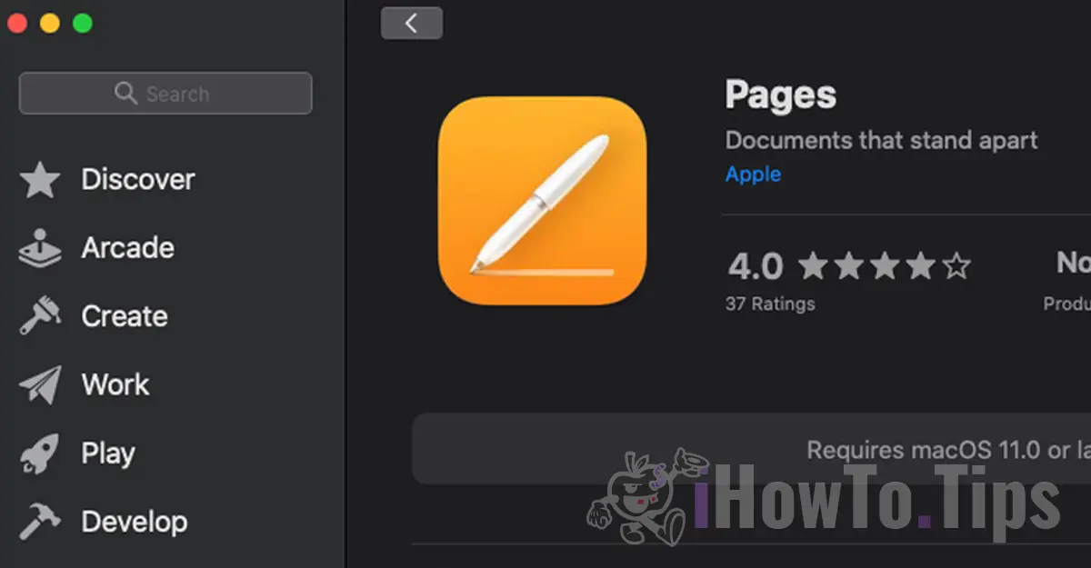 安裝 Numbers Pages 舊 macOS