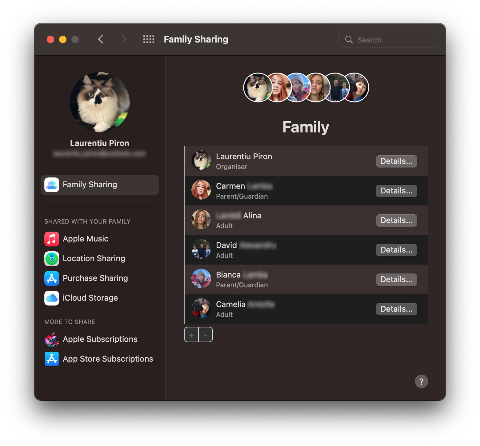 Семейна група iCloud Plus