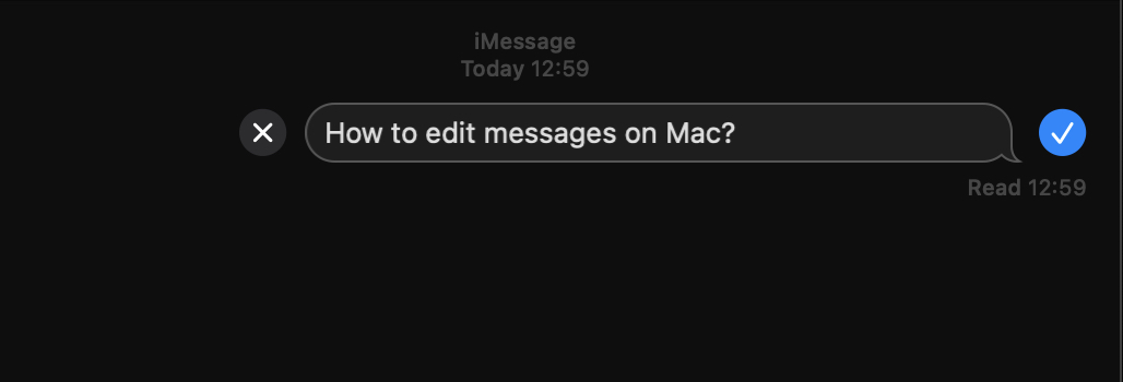 Edit Message macOS Ventura