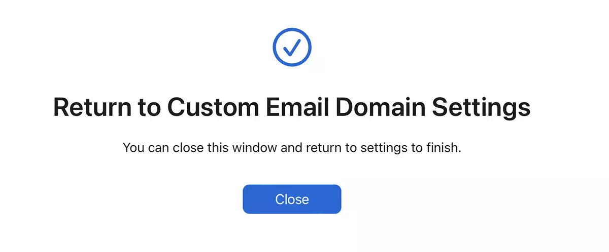 Benutzerdefinierte Domänen-E-Mail Settings