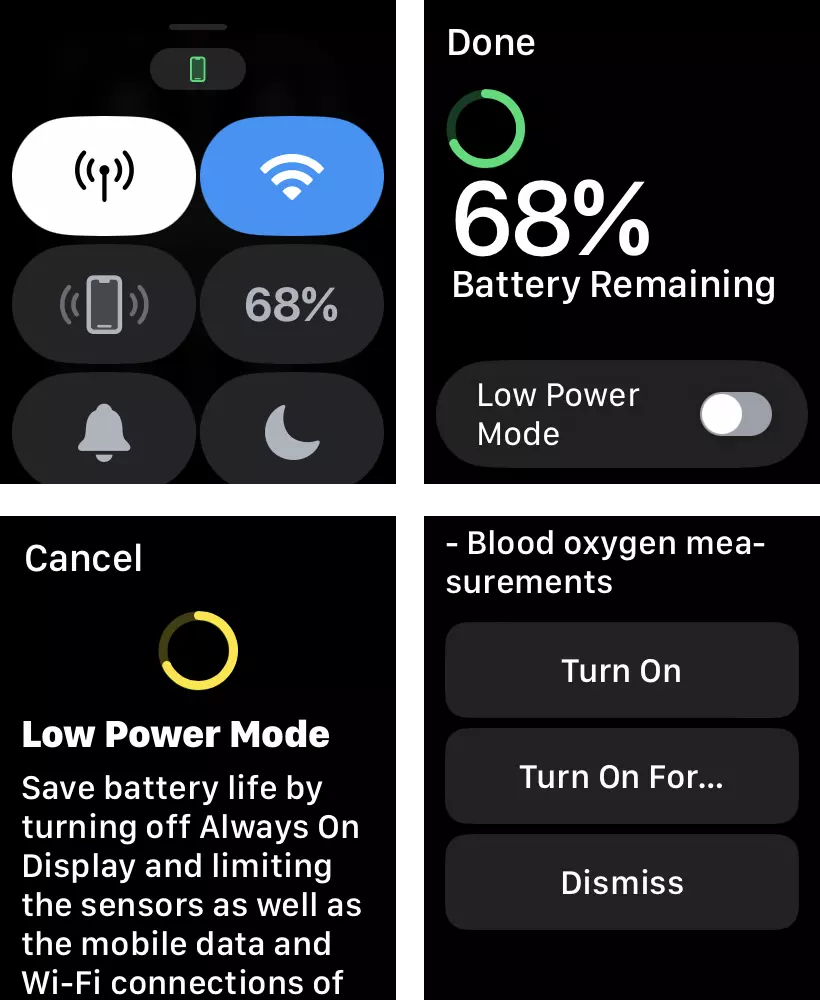 How do you use Low Power Mode pe Apple Watch