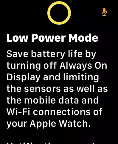 How do you use Low Power Mode pe Apple Watch