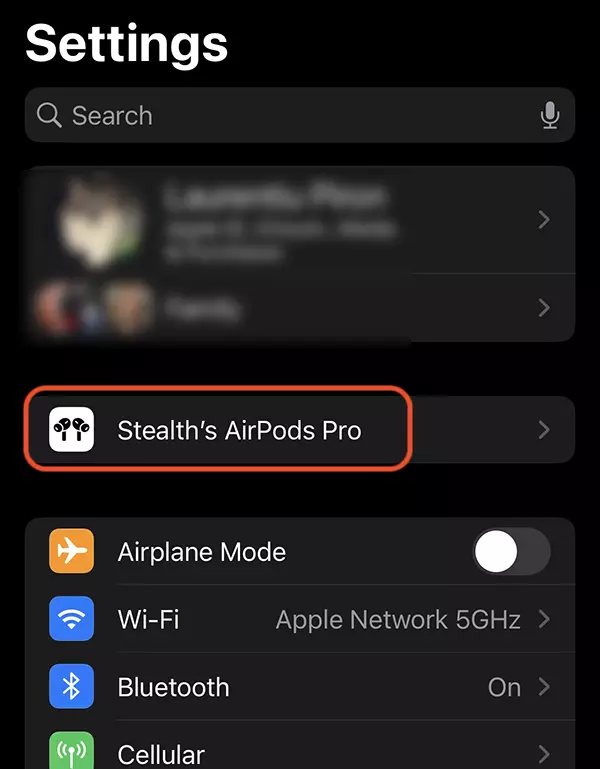AirPods Pro Settings