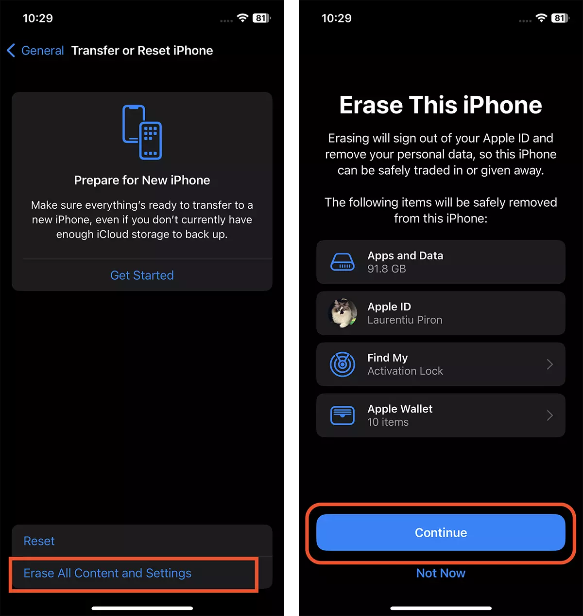 Как сбросить и удалить все данные на iPhone
