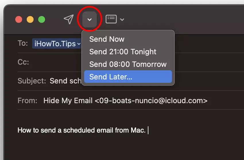 Cara menghantar e-mel berjadual daripada Mac - E-mel Berjadual