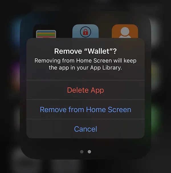 Delete App-Wallet