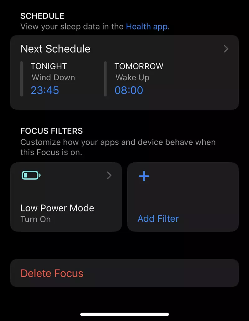 Scheduled Low Power Mode