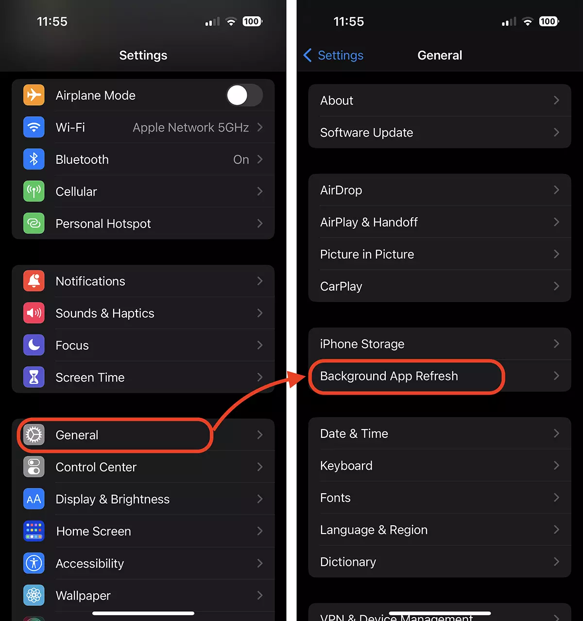 Ce inseamna Background App Refresh pe iPhone sau iPad