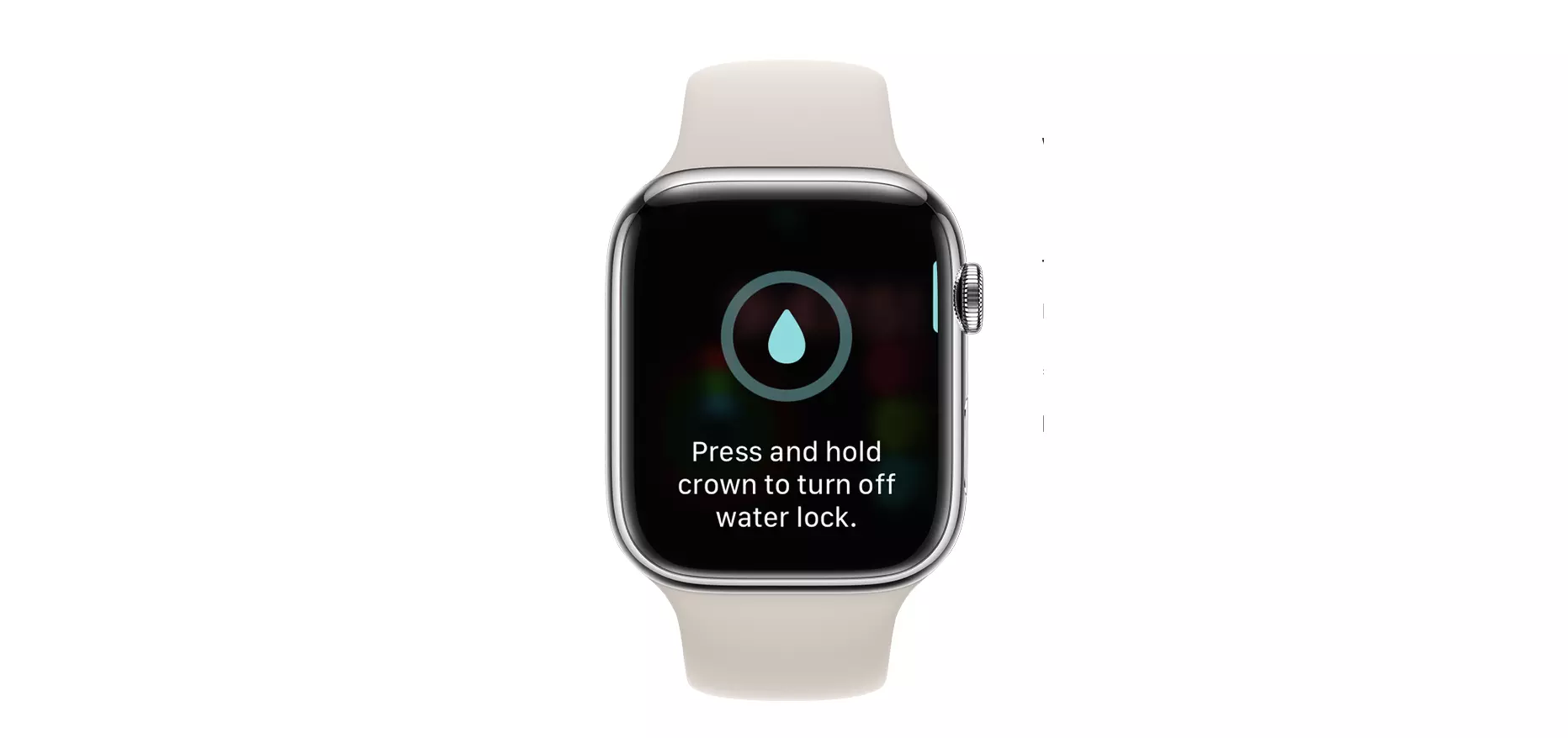 वाटर लॉक अक्षम करें Apple Watch.