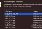 Cannot Import Photos and Videos