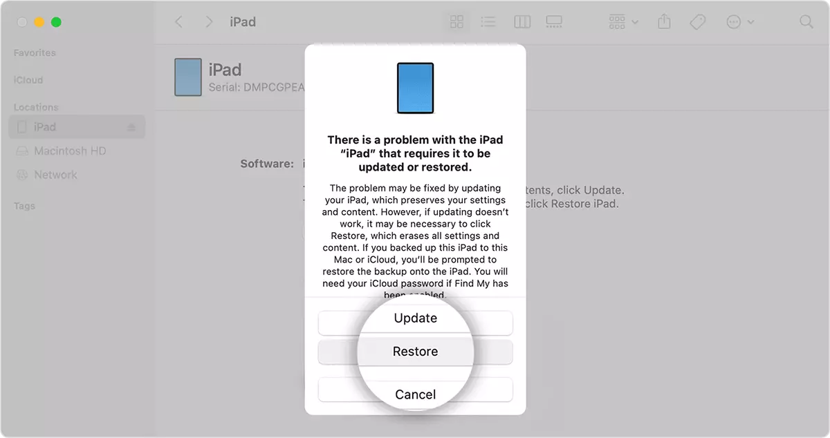 restaurer à Unlock / Fix iPad est désactivé Connectez-vous à iTunes