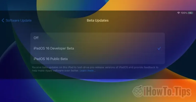 Εγγραφή iPad σε Beta