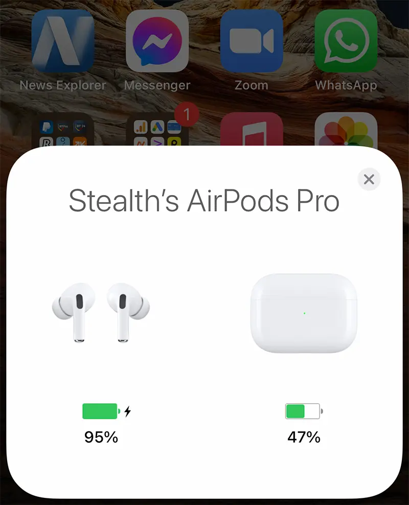 AirPods Pro Battery Статус: