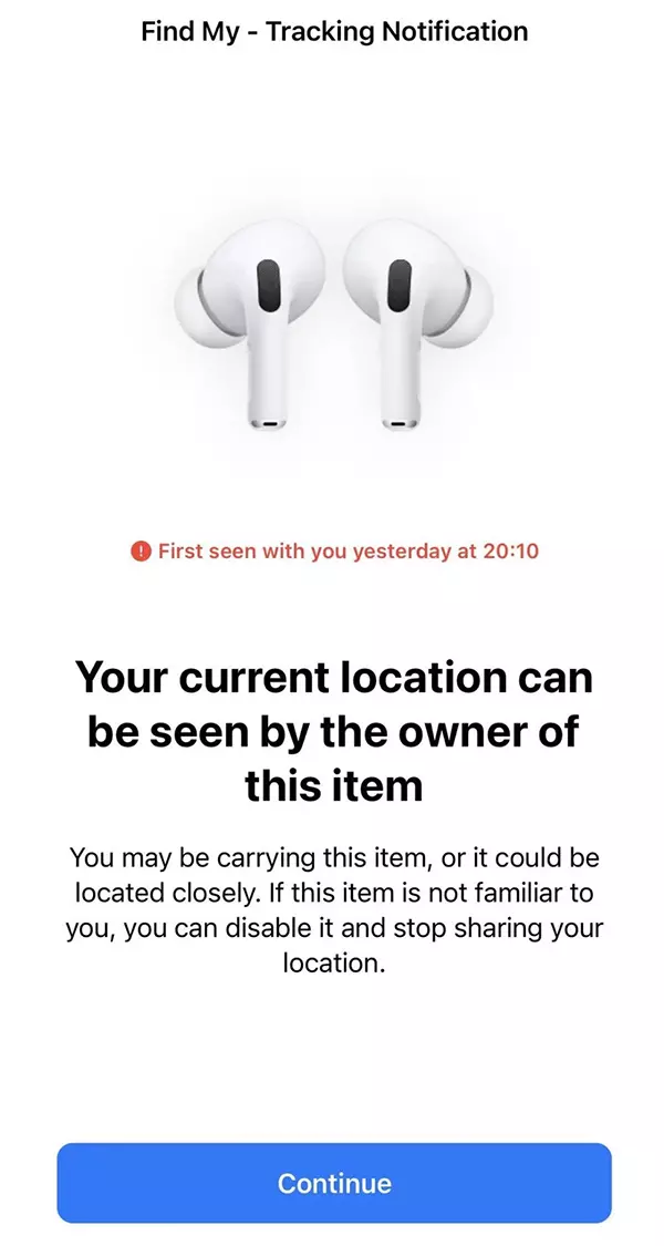 Your current location can be seen by the owner of this item
