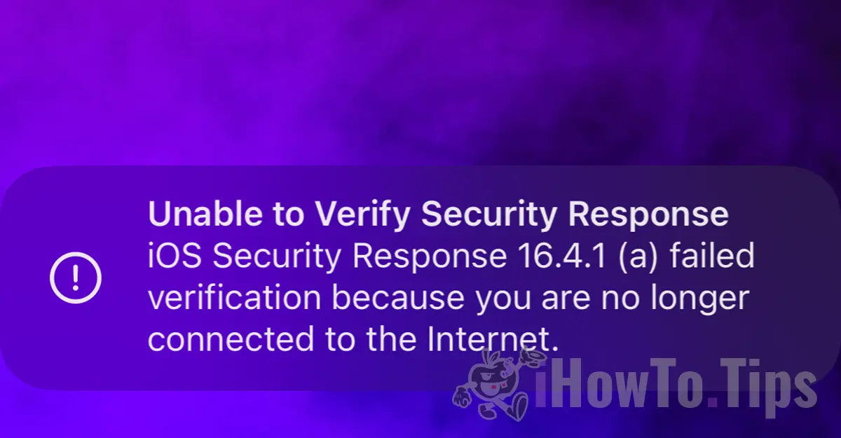 iOS Security Response Sikertelen