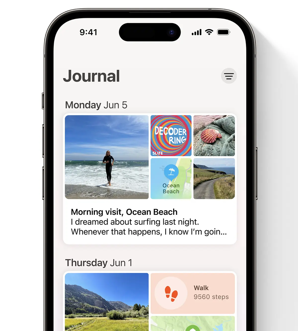 Apple Journal iPhone App
