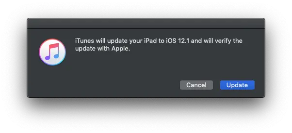 iTunes install iOS or iPadOS