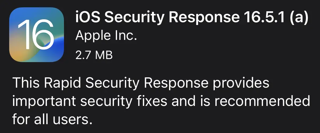 iOS Security Response