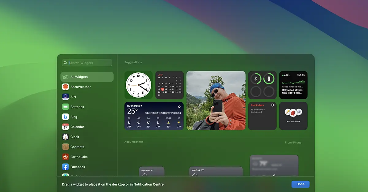 Widgets toevoegen aan macOS Sonoma