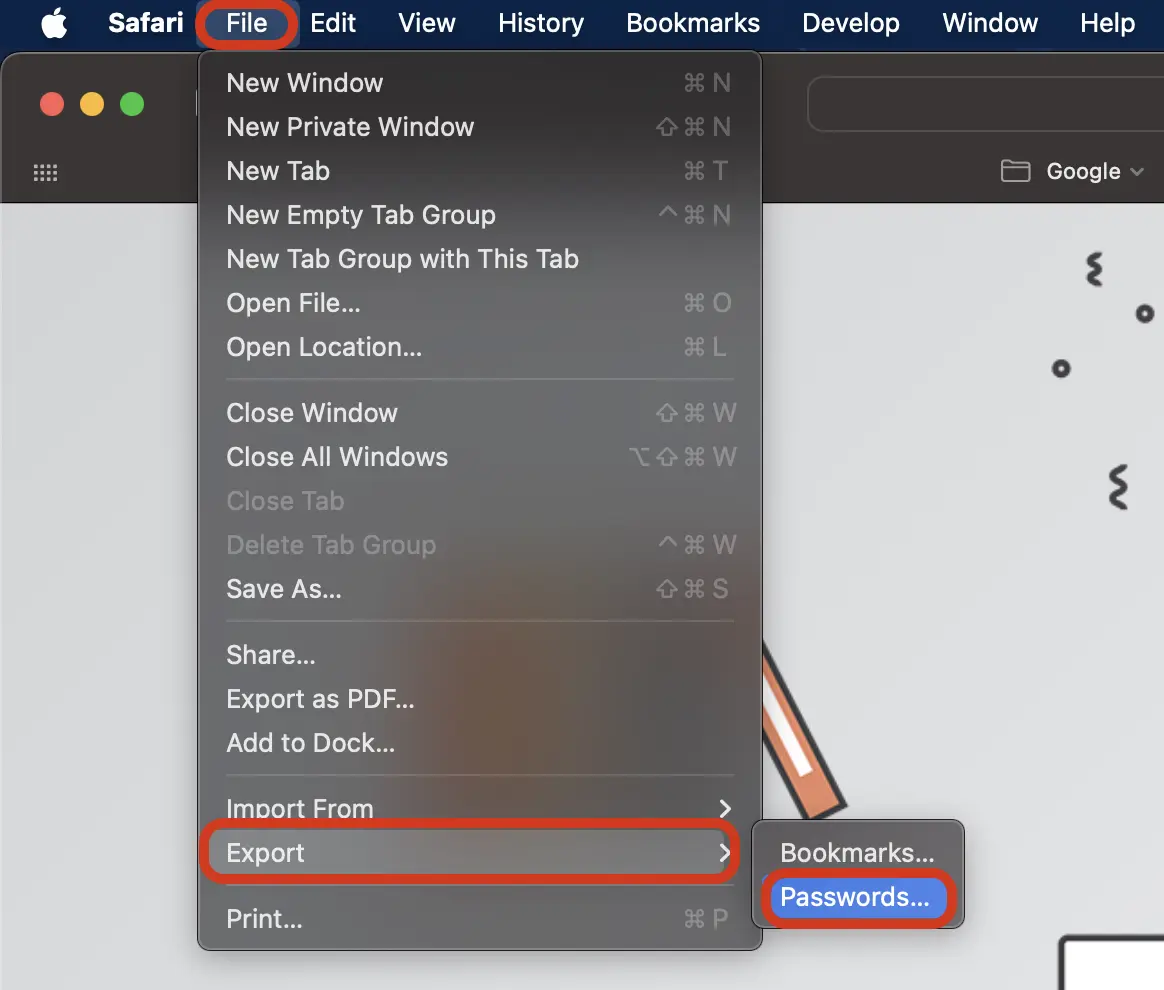 Export Safari Passwords