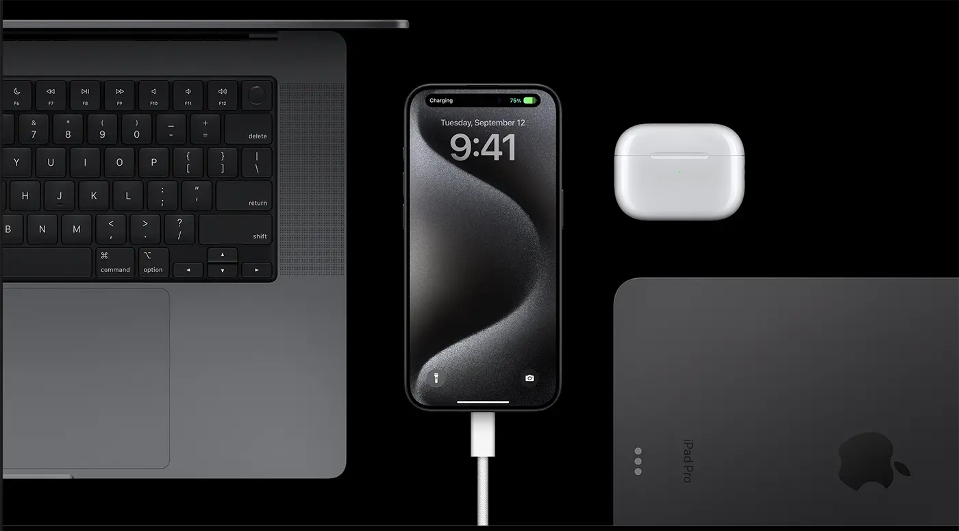 iPhone 15 za pomocą USB-C