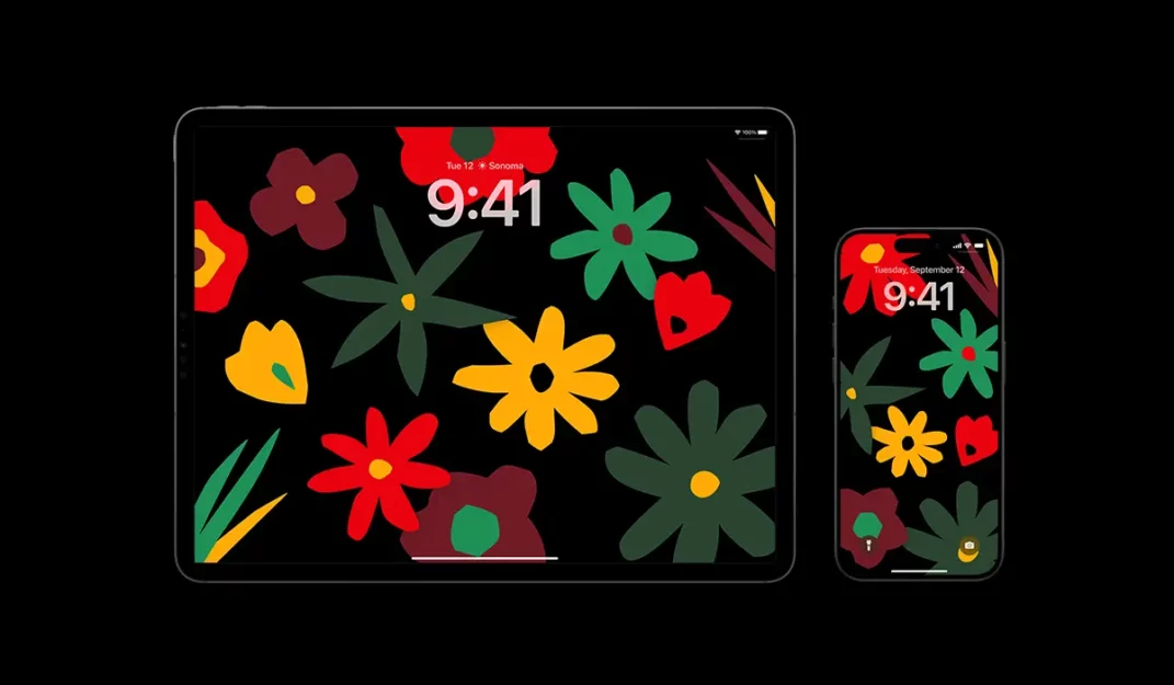 iPad 和 iPhone 上的 Unity Bloom 壁纸