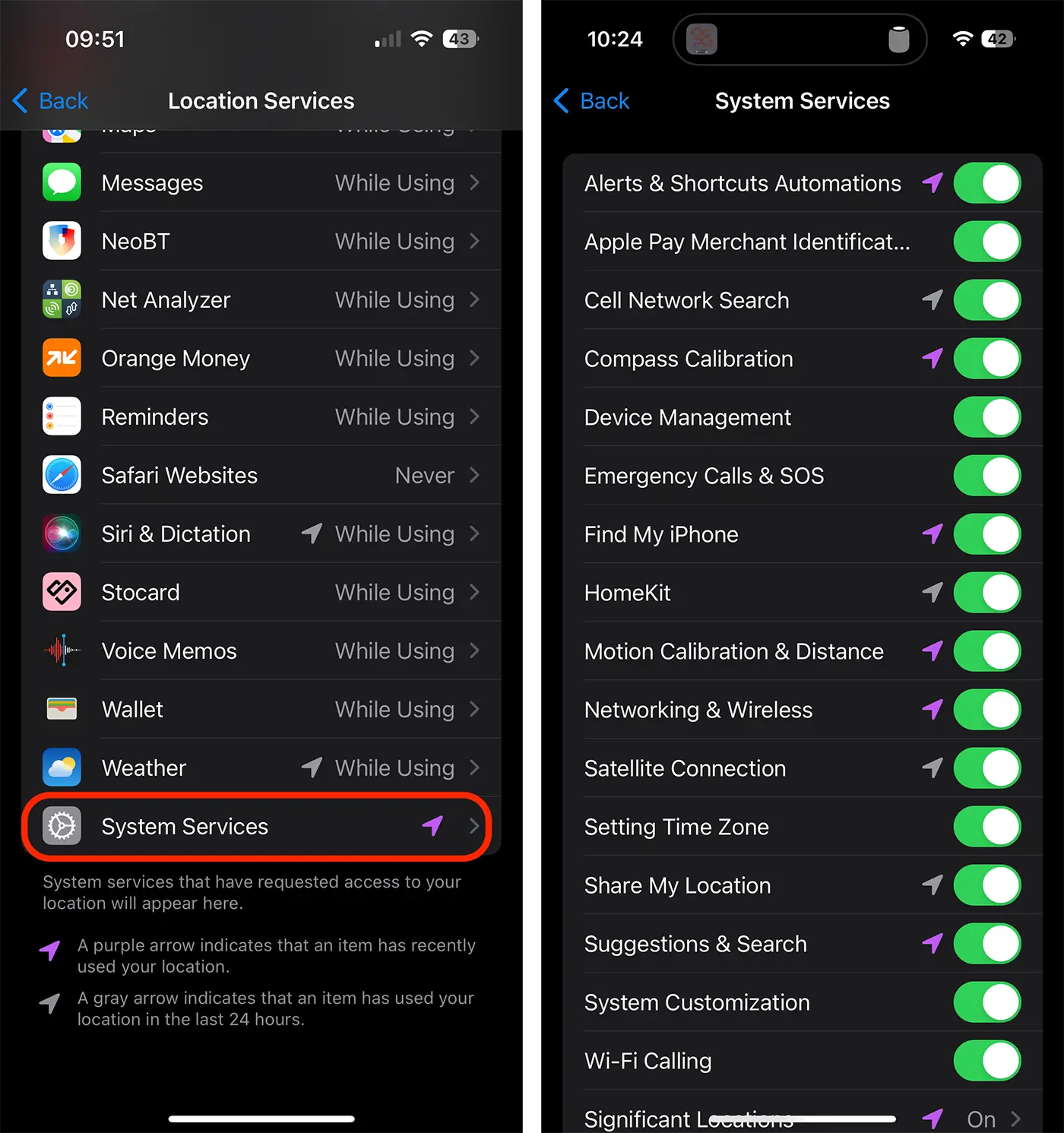 iOS System Services