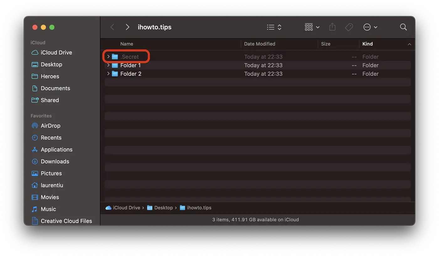 Tampilkan Folder Tersembunyi di Mac