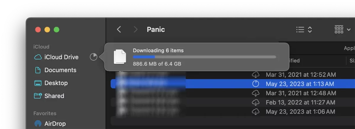 I file da iCloud download lento su macbook?