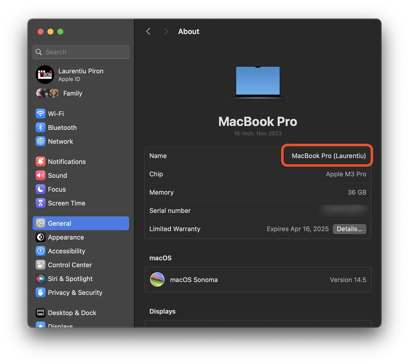 Change AirDrop Name on MacBook Pro
