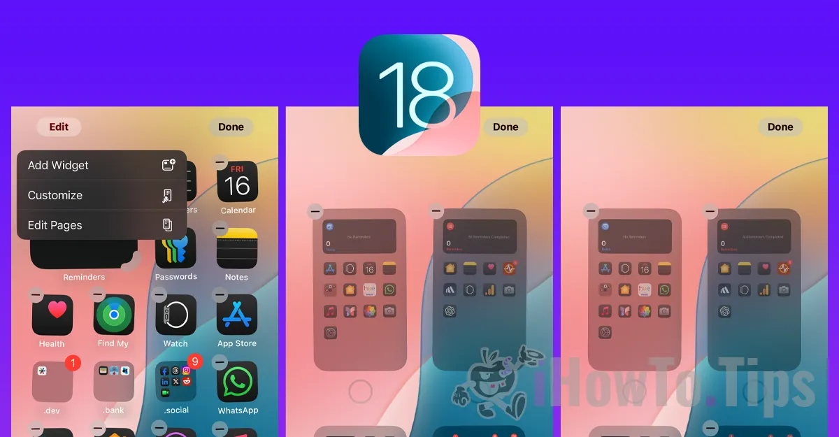 iOS 18 Home Screen Edit Pages