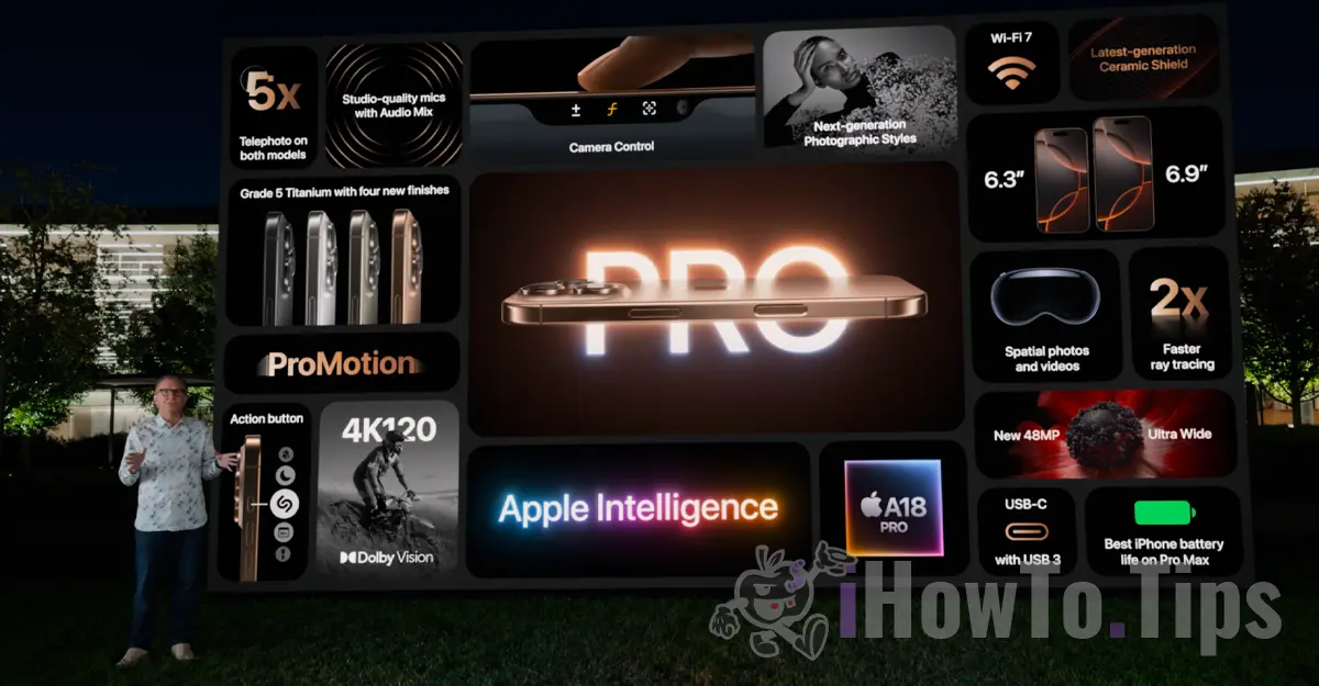 Totul despre iPhone 16 Pro. Dimensiuni, Chip și Cameră Foto